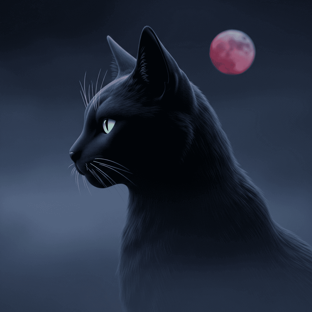 Dvě kočky proti obrovskému měsíci